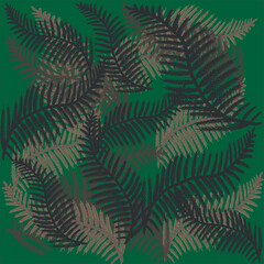 
background of fern leaves. Camouflage.