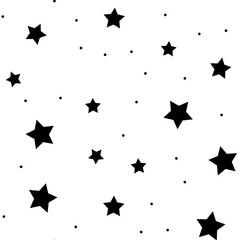 Stars seamless pattern. Background texture of starry design.
