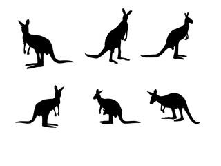 Kangaroo Silhouette Vector Vector Art and Graphics for Free EPS