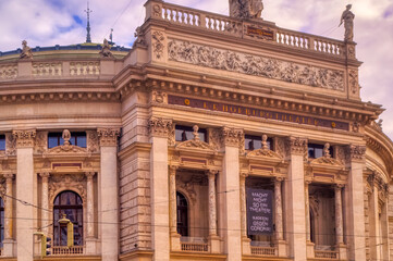 National Opera building in Vienna, Austria.