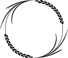 稲のフレーム　ブラック