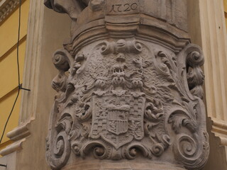 Carving of a coat of arms - Świdnica Poland