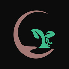  leaf nature vector logo design 