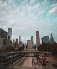 Fototapeta na wymiar Shots of downtown Chicago