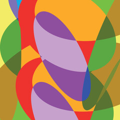 abstract colorful background with circles, ovals. Bright fashionable print. Decor.