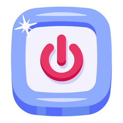 Power off flat icon is customizable and handy 