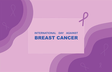 International day against breast cancer banner.