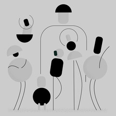 black and people with bubbles