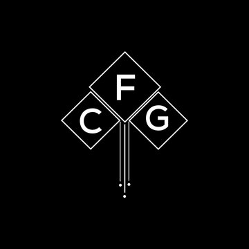 CFG letter logo design with white background in illustrator, CFG vector logo modern alphabet font overlap style.
