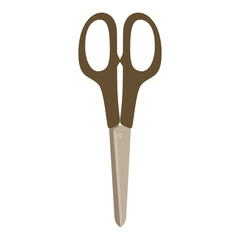 Stationery scissors vector icon, flat style, white background

