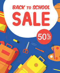 Poster mockups for selling school supplies. - 519645348