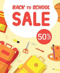 Poster mockups for selling school supplies. - 519645360