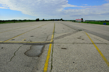 The old runway at the Gimli Airport, where the Gimli Glider landed