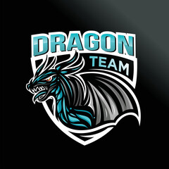 Dragon mascot logo design vector