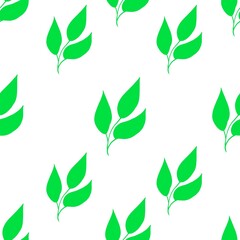 green leaves background, seamless leaves pattern 