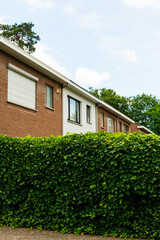 white house in street 