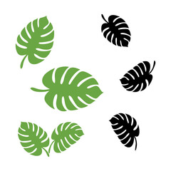 leaf jungle logo vector