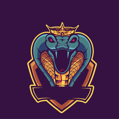 esport logo gaming, king cobra, for squad team, squad logo, © rfxii_ofiicial