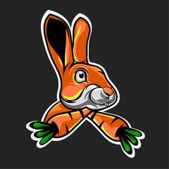 esport logo, rabbit for squad team gaming, or breeder logo, or for pet shop, © rfxii_ofiicial