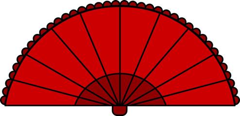 hand fan vector design illustration isolated on transparent background 