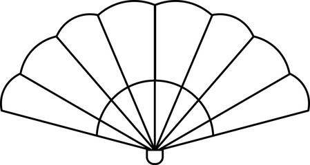 hand fan vector design illustration isolated on transparent background 