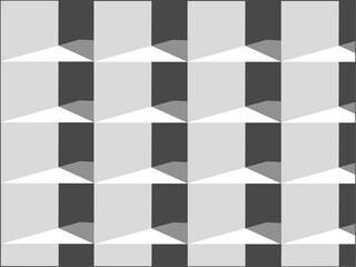 vector illustration, 3d illusion, for wall wallpaper,