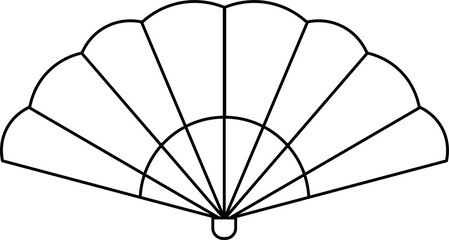 hand fan vector design illustration isolated on transparent background 