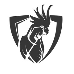 parrot logo silhouette vector