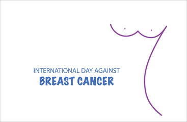 International day against breast cancer. Vector illustration.