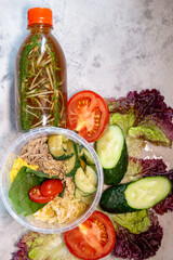 assortment of ingredients for cooksi, korean refreshing cooksi soup