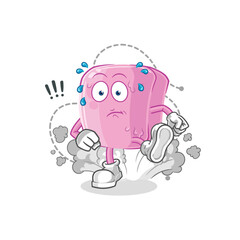 nail running illustration. character vector