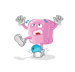 nail hiten by bowling cartoon. cartoon mascot vector