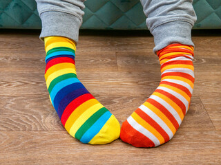 Strange Socks Day. Lonely Sock Day. The social problem of bullying. Strange socks as a symbol of...