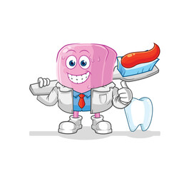 nail dentist illustration. character vector
