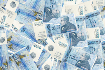 korona islandzka banknoty 10000 koron islandzkich awers rewers