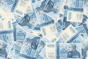 korona islandzka banknoty 10000 koron awers