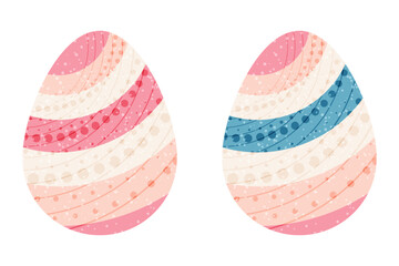Easter eggs fantasy set. Vector illustration.