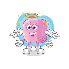 nail angel with wings vector. cartoon character