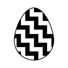 White and black Easter eggs. Vector illustration.