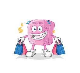 nail shoping mascot. cartoon vector