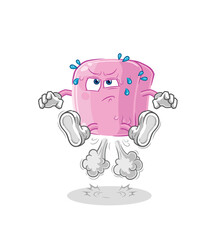 nail fart jumping illustration. character vector