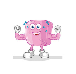 nail muscular cartoon. cartoon mascot vector