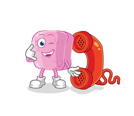 nail call mascot. cartoon vector