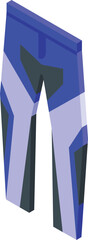 Biker pants icon isometric vector. Bike equipment. Moto rider