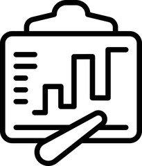 Draw lesson icon outline vector. Learn plan. Exam learning