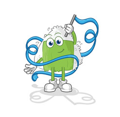 Obraz premium onigiri Rhythmic Gymnastics mascot. cartoon vector