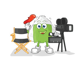 onigiri director mascot. cartoon vector