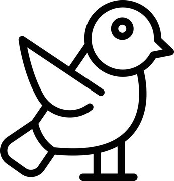 Sparrow birdie icon outline vector. Small bird. Cute happy