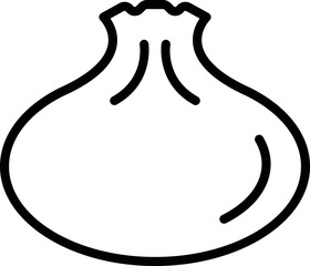 Dimsum baozi icon outline vector. Food bao. Asian steam