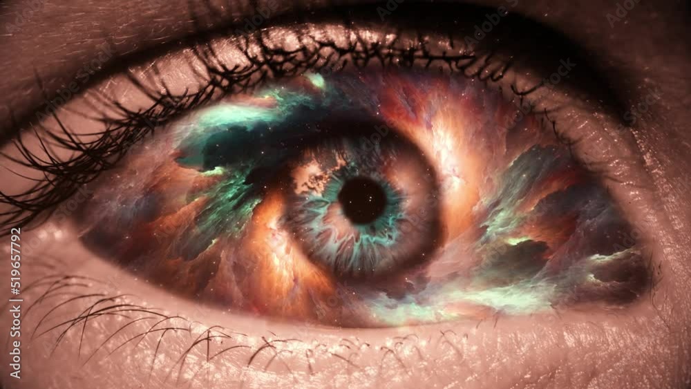 Wall mural the eye in the universe - loop abstract animation background